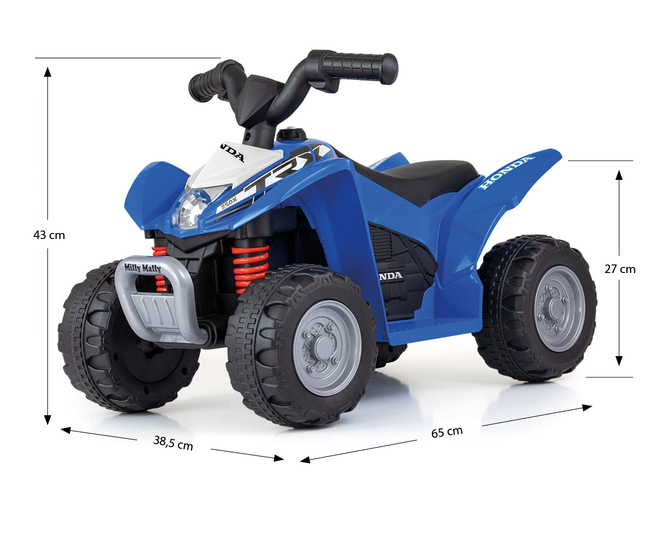 ATV electric pentru copii licenta Honda 18-36 luni cu sunete si lumini Blue - 3