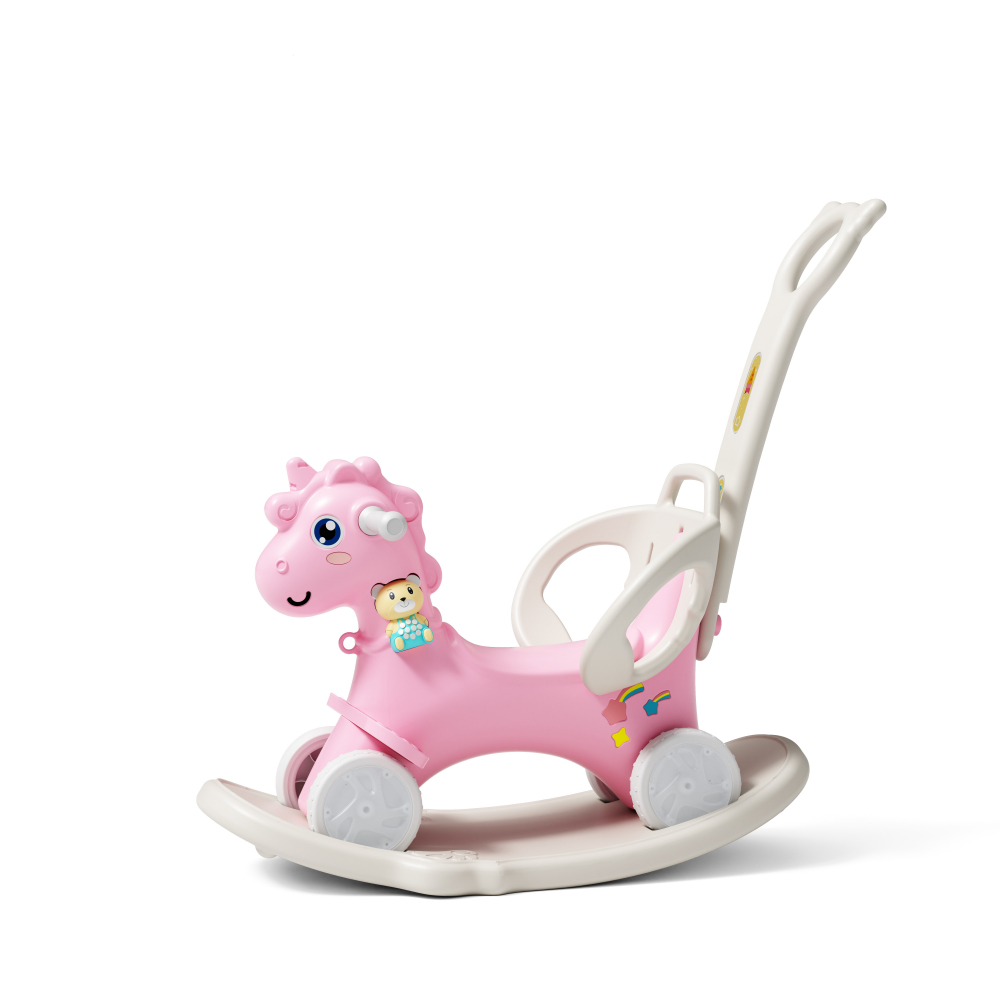 Balansoar 3 in 1 cu maner parental Nichiduta Unicorn Pink - 1 | YEO