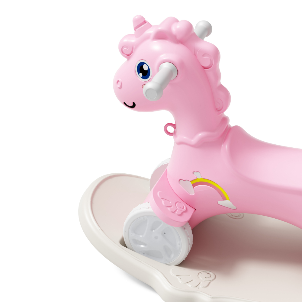 Balansoar 3 in 1 cu maner parental Nichiduta Unicorn Pink - 2 | YEO