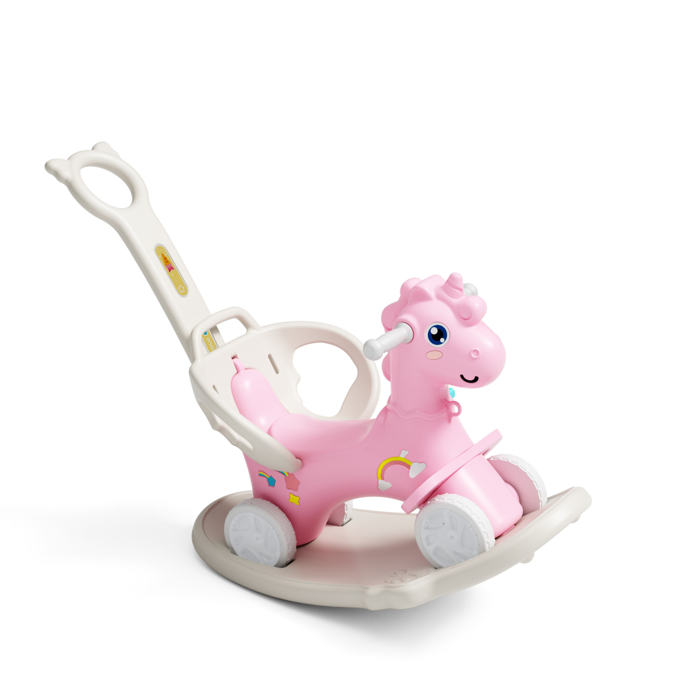 Balansoar 3 in 1 cu maner parental Nichiduta Unicorn Pink - 3 | YEO