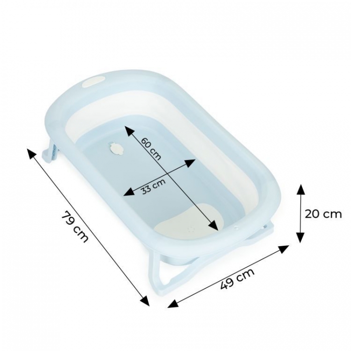 Poze Cadita de baie cu dop de scurgere Ecotoys HA-B37 Gri nichiduta.ro 