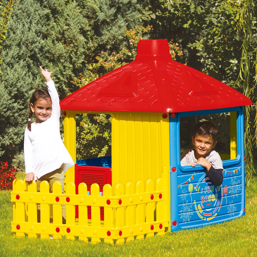 Casuta pentru copii cu gardulet Fun House - 1 | YEO