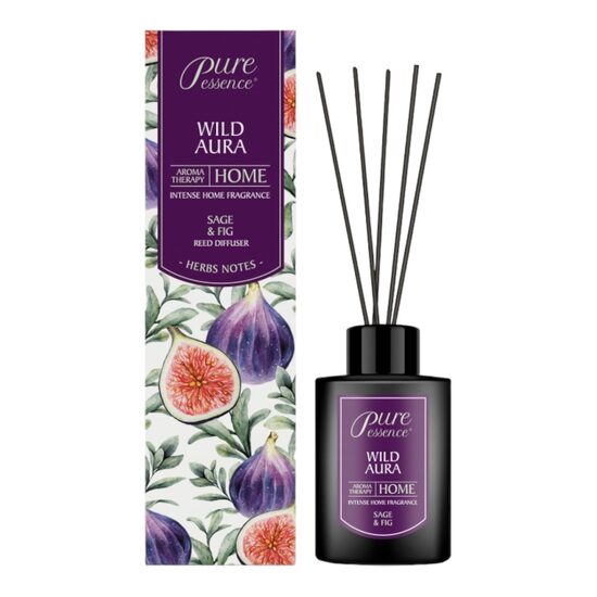 Difuzor cu betisoare parfumate Pure Essence Revers Wild Aura smochin, salvie 100ml