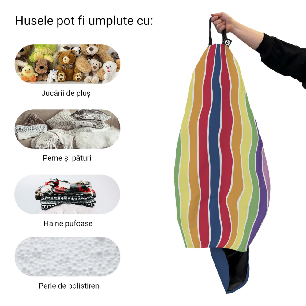 Husa fotoliu Puf Bean Bag tip Para L fara umplutura zuma