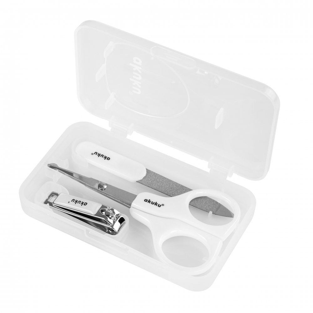 Kit de manichiura pentru bebelusi Akuku White - 2 | YEO