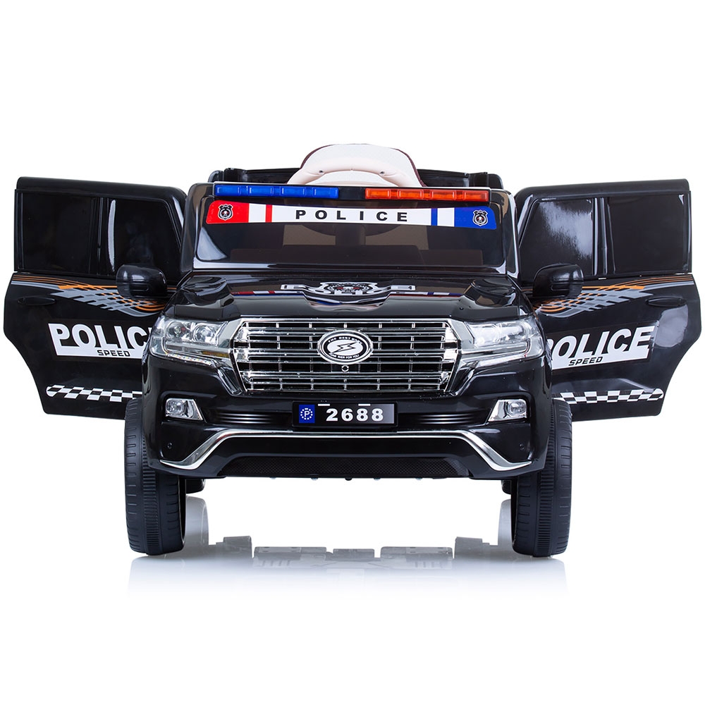 Masinuta electrica Chipolino SUV Police Patrol cu scaun din piele black - 1