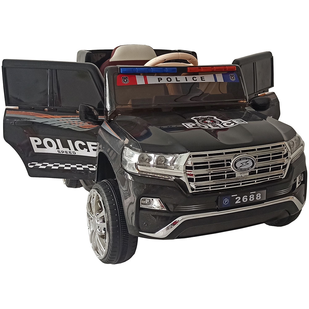 Masinuta electrica Chipolino SUV Police Patrol cu scaun din piele black - 3