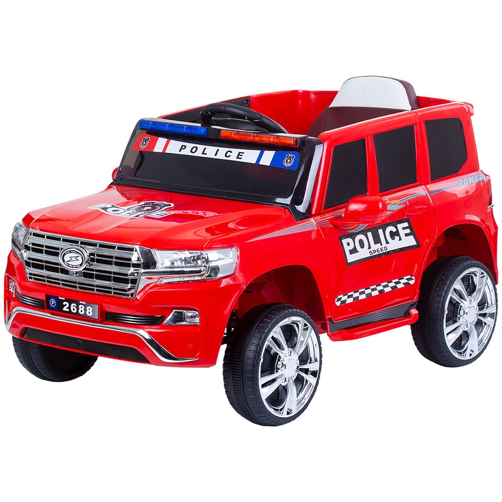 Masinuta electrica Chipolino SUV Police Patrol cu scaun din piele red - 7