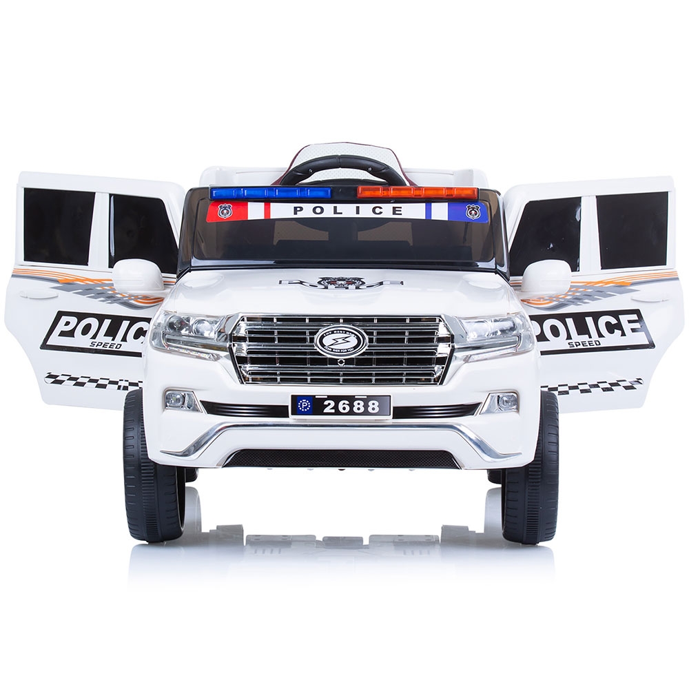 Masinuta electrica Chipolino SUV Police Patrol cu scaun din piele white - 1
