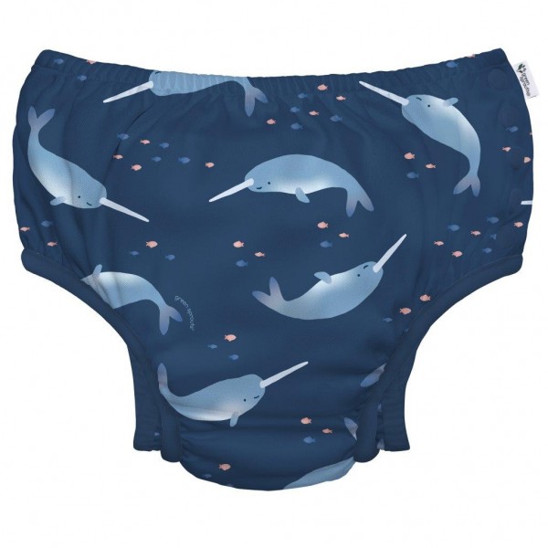 Slip copii eco SPF 50+ pentru inot Green Sprouts by iPlay Narwhal 6 luni