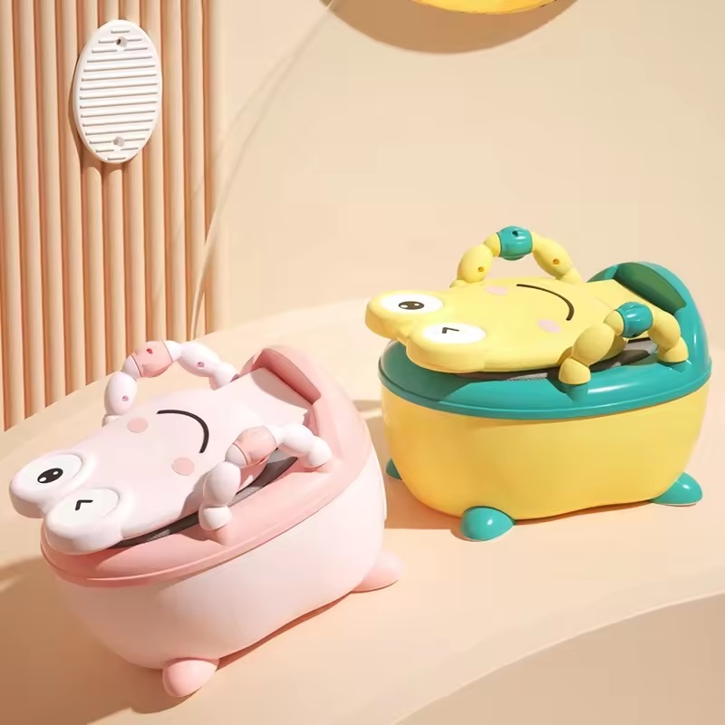 Olita cu adaptor moale si manere Little Mom Cute Pink Frog - 1 | YEO