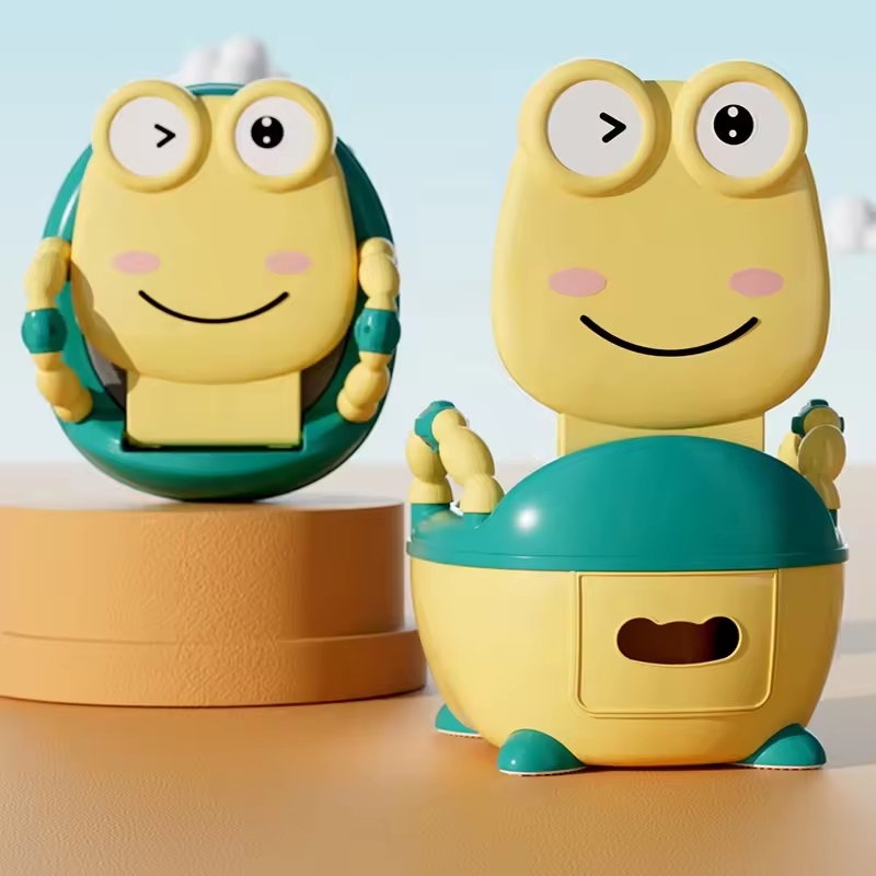 Olita cu adaptor moale si manere Little Mom Cute Yellow Frog - 2 | YEO