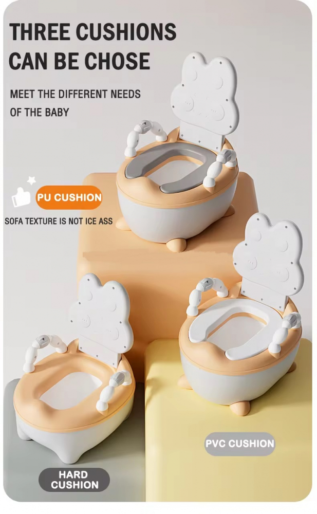 Olita cu adaptor moale si manere Little Mom Orange Bunny