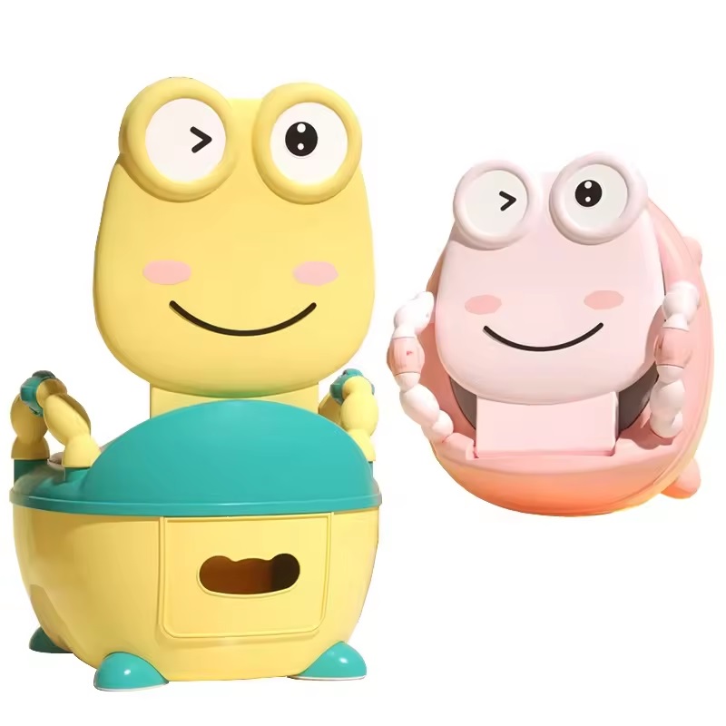 Olita cu adaptor moale si manere Little Mom Cute Pink Frog - 2 | YEO