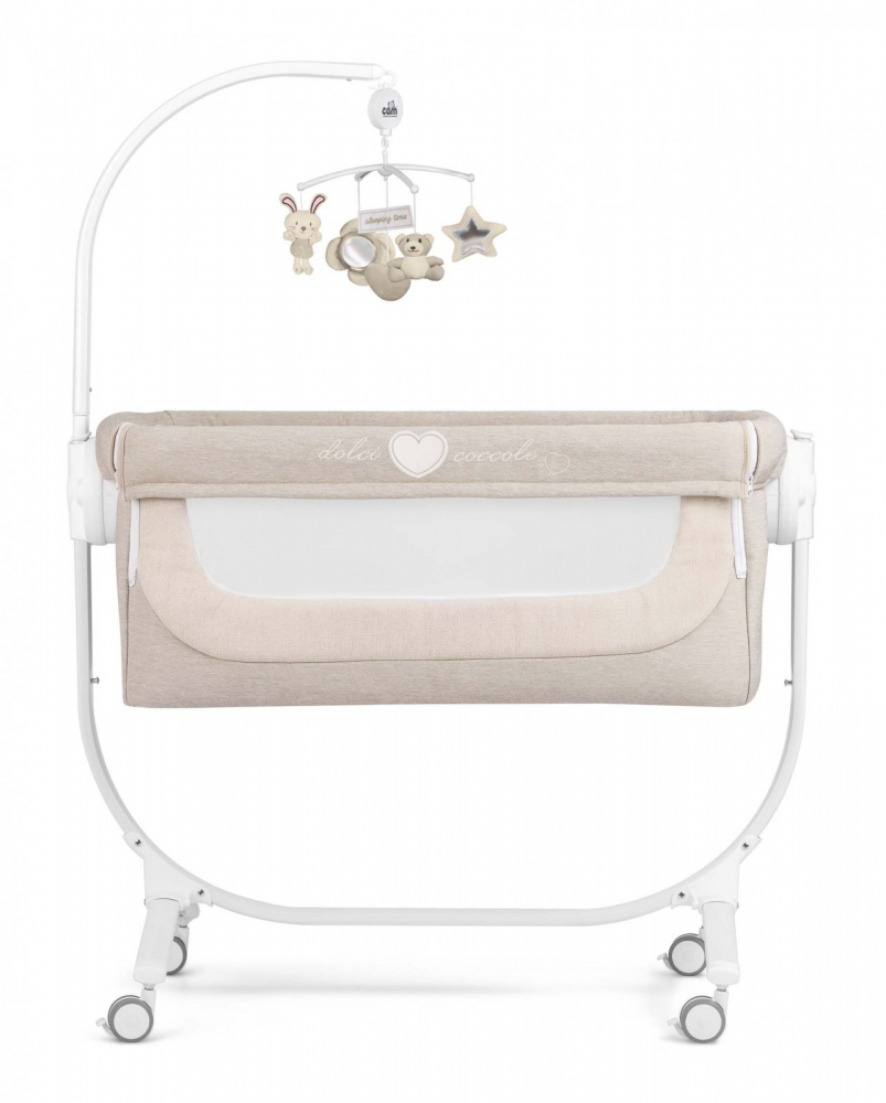 Patut Cullami co-sleeper 2 in 1 cu laterala culisanta si inaltime reglabila melange beige