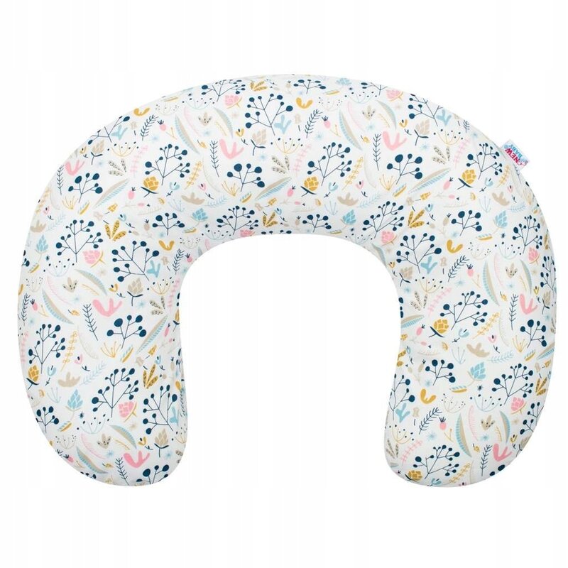 Perna alaptare New Baby cu husa detasabila din bumbac 125x16 cm multicolor Cranberries