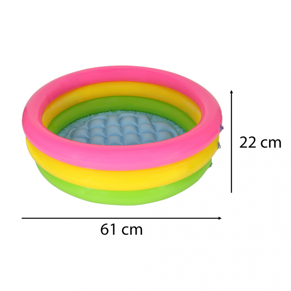 Piscina gonflabila pentru copii 61 x 22 cm Tricolor - 4 | YEO