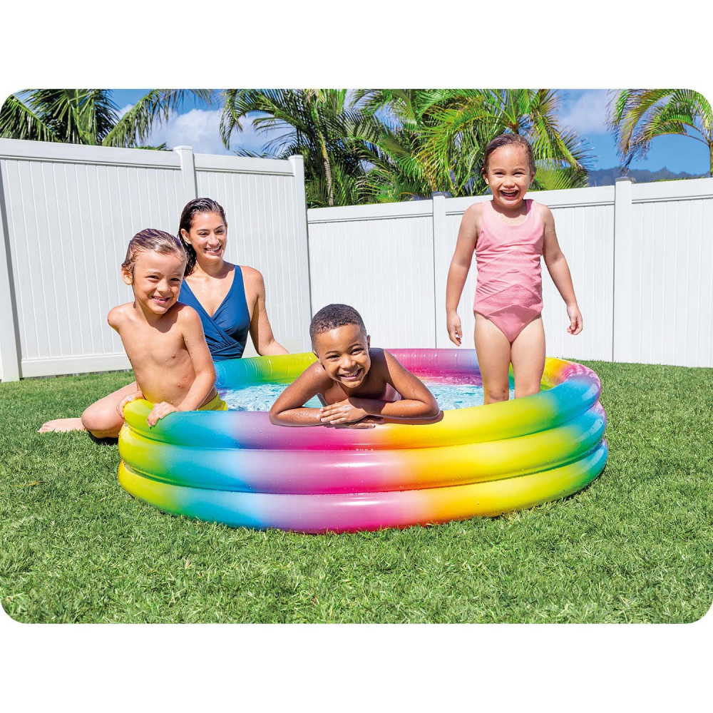 Piscina gonflabila multicolor pentru copii Intex Rainbow 330 litri 147 x 33 cm - 1 | YEO