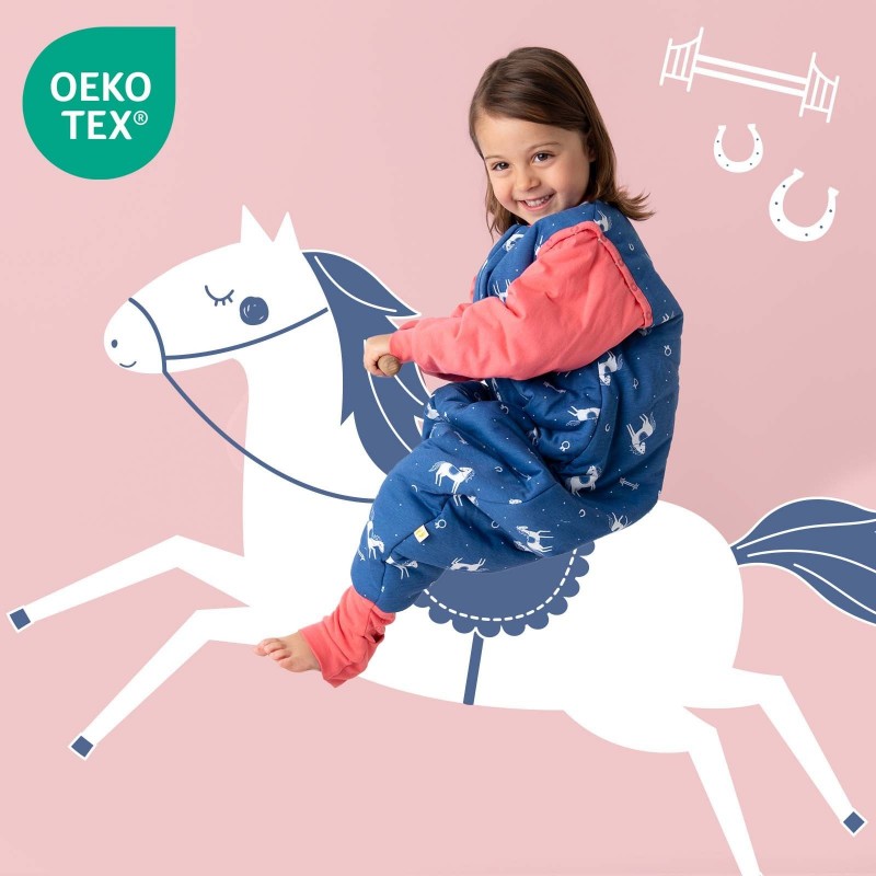 Sac de dormit cu picioruse si maneca lunga detasabila Horses 80 cm + manseta 2.5 Tog - 2 | YEO