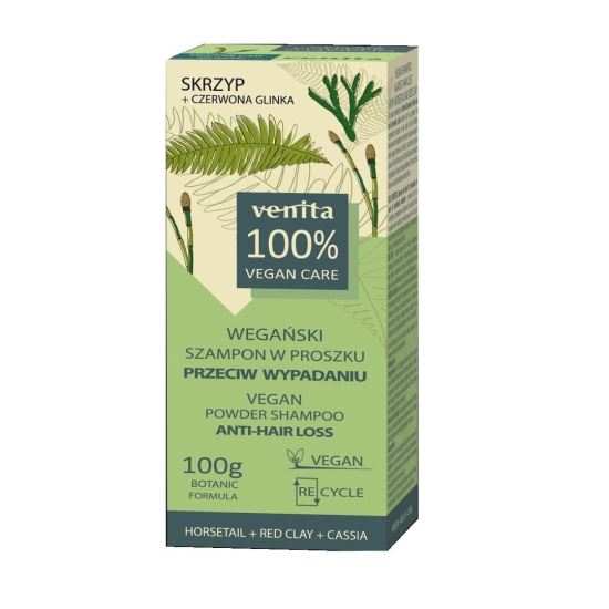 Sampon pudra cu extract de coada calului argila si cassia pentru combaterea caderii parului Venita 100 g