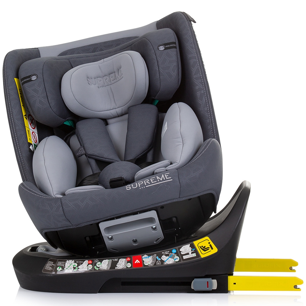 Scaun auto Chipolino Supreme I-Size 40-150 cm cu sistem Isofix granite - 4