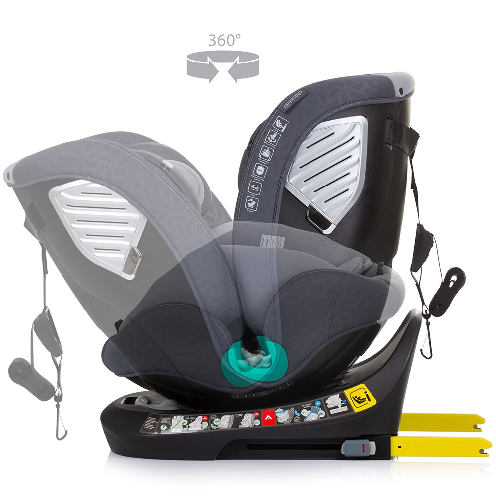 Scaun auto Chipolino Supreme I-Size 40-150 cm cu sistem Isofix granite - 5