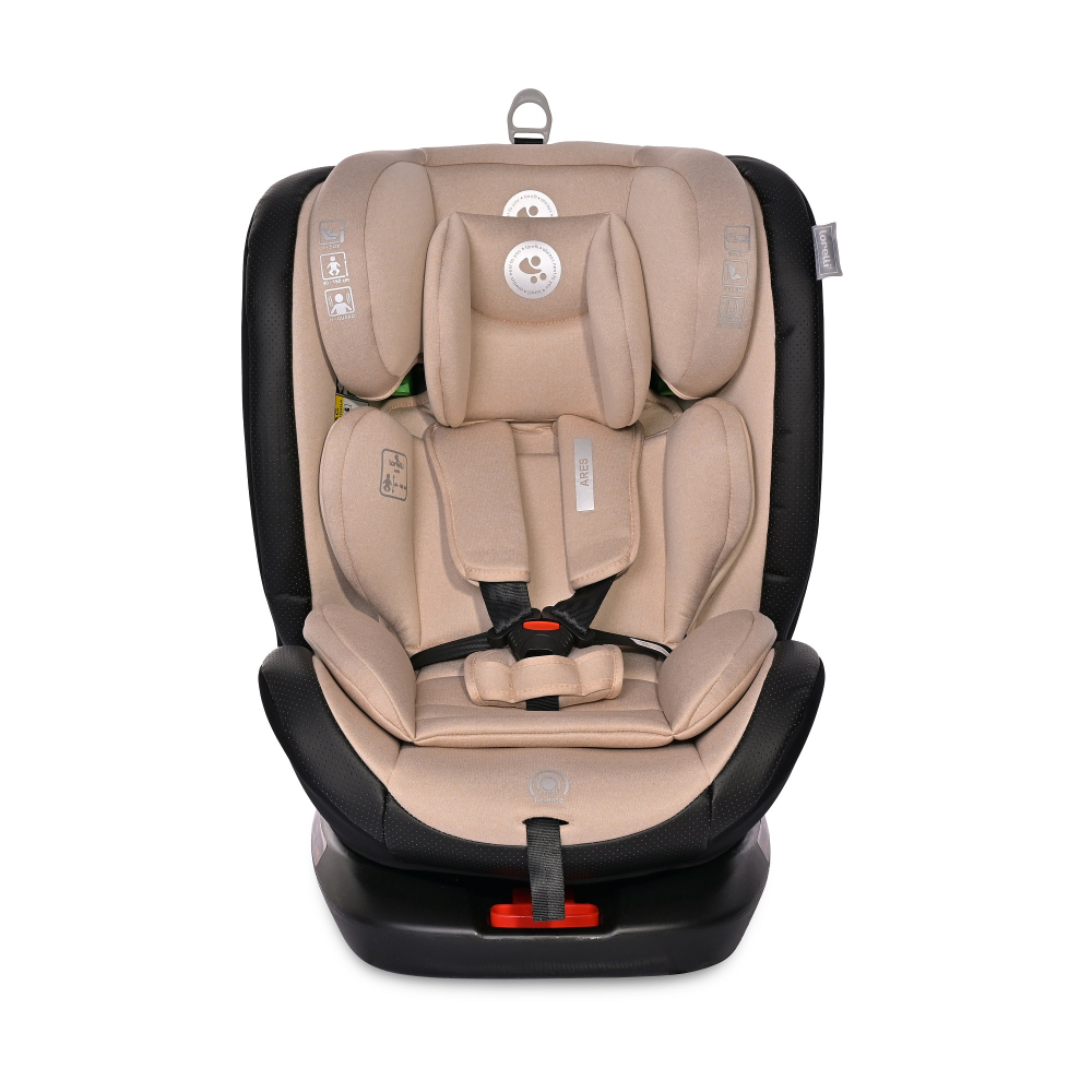 Scaun auto pentru copii cu isofix Ares i-Size si rotativ 360 grade 0 luni-12 ani Beige - 1