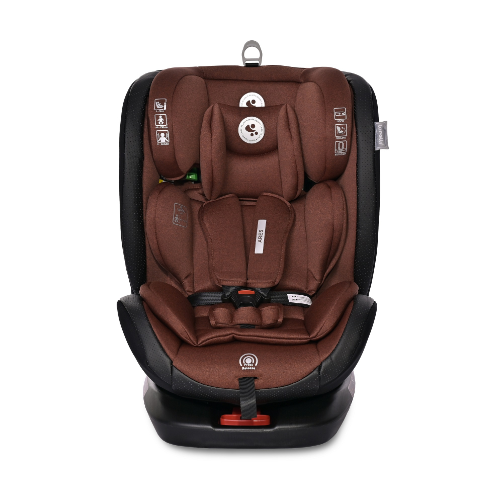 Scaun auto pentru copii cu isofix Ares i-Size si rotativ 360 grade 0 luni-12 ani Ginger - 1