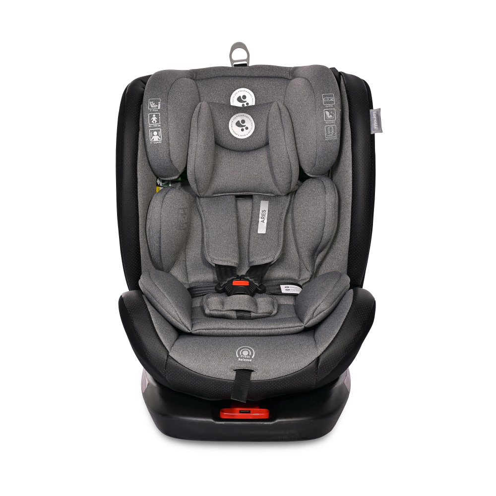 Scaun auto pentru copii cu isofix Ares i-Size si rotativ 360 grade 0 luni-12 ani Grey - 1