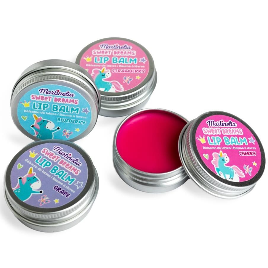 Set 32 balsam de buze cu aroma de fructe Sweet Dreams Unicorn Martinelia 10 g