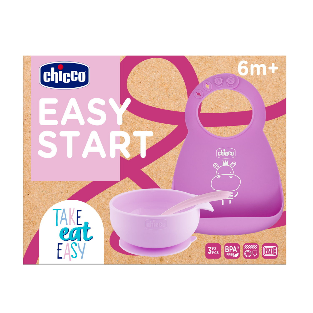 Set diversificare copii Chicco Easy Start 6 luni+ roz - 1 | YEO