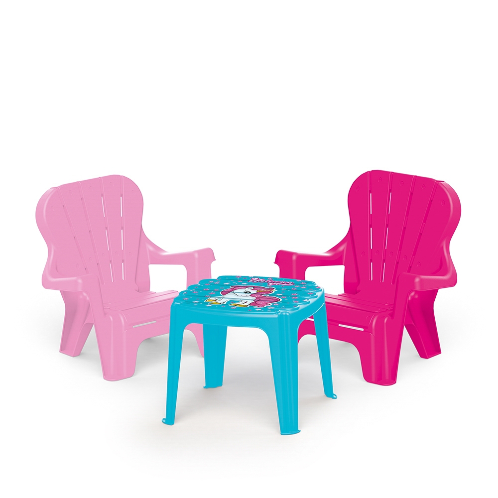 Set masuta si 2 scaunele Pink Unicorn - 3