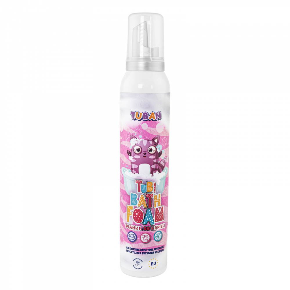 Spuma creativa pentru baie si slime Tubi culoarea roz 200 ml