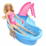 Set papusa Barbie blonda si piscina