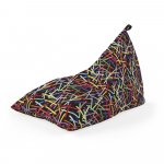 Fotoliu Puf Bean Bag tip Lounge Confetti fundal negru