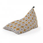 Fotoliu Puf Bean Bag tip Lounge Geometric Flowers