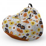 Fotoliu Puf Bean Bag tip Para XL Daisy fundal gri