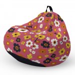 Fotoliu Puf Bean Bag tip Para XL Daisy fundal roz