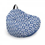 Husa fotoliu Puf Bean Bag tip Para L fara umplutura oriental stars blue