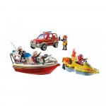 Set constructie Playmobil Misiunea pompierilor pe apa