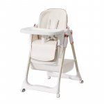 Scaun de masa Little Mom multifunctional 3 in 1 cu roti si cos pentru accesorii White