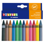 Set 12 creioane colorate cerate groase cu diametrul de 11 mm