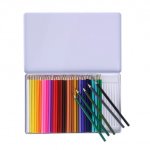 Set 36 creioane colorate in cutie metalica