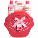 Set 4 produse cosmetice I love Flowers IDC Institute red 600 ml