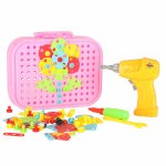 Set creativ de constructie 3D in valiza cu 285 elemente Cute Unicorn