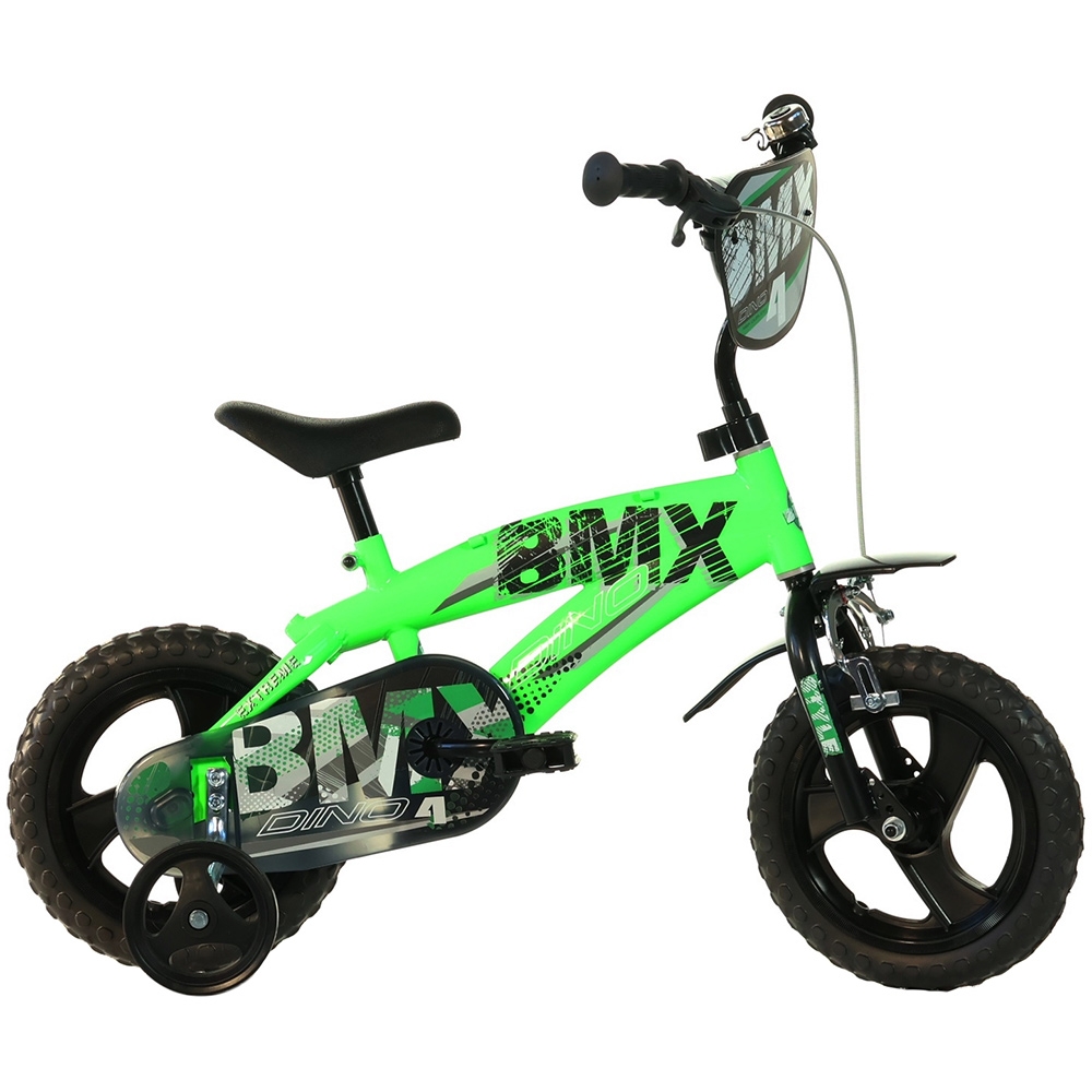 Bicicleta copii Dino Bikes 12 inch BMX negru si verde - 1 | YEO