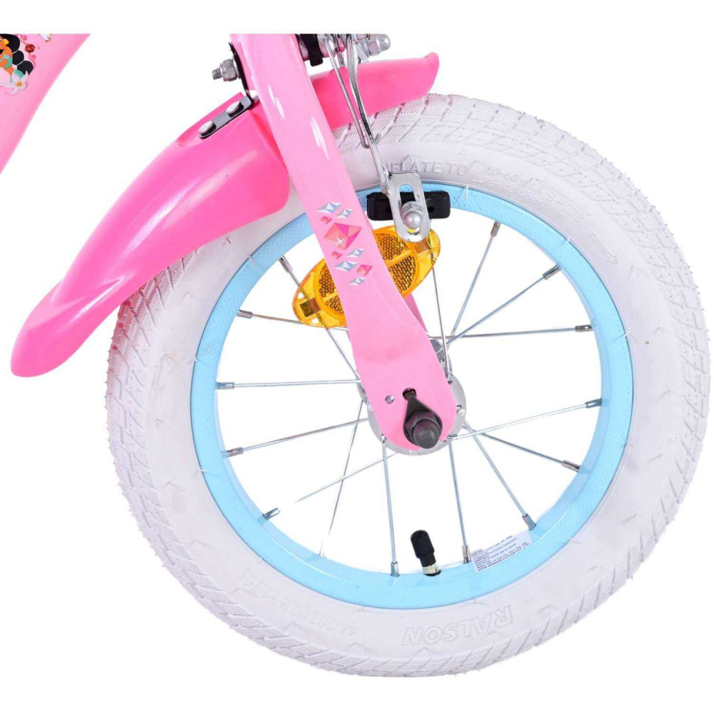 Bicicleta pentru copii Volare Disney Princess fete 12 inch roz cu doua frane de mana - 2 | YEO