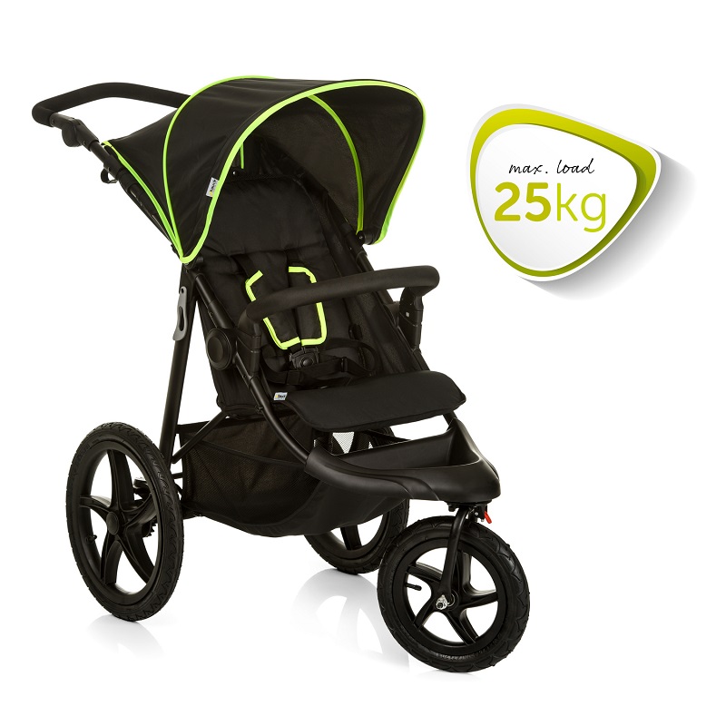 Carucior pentru jogging sau teren accidentant Hauck Runner black neon yellow - 4