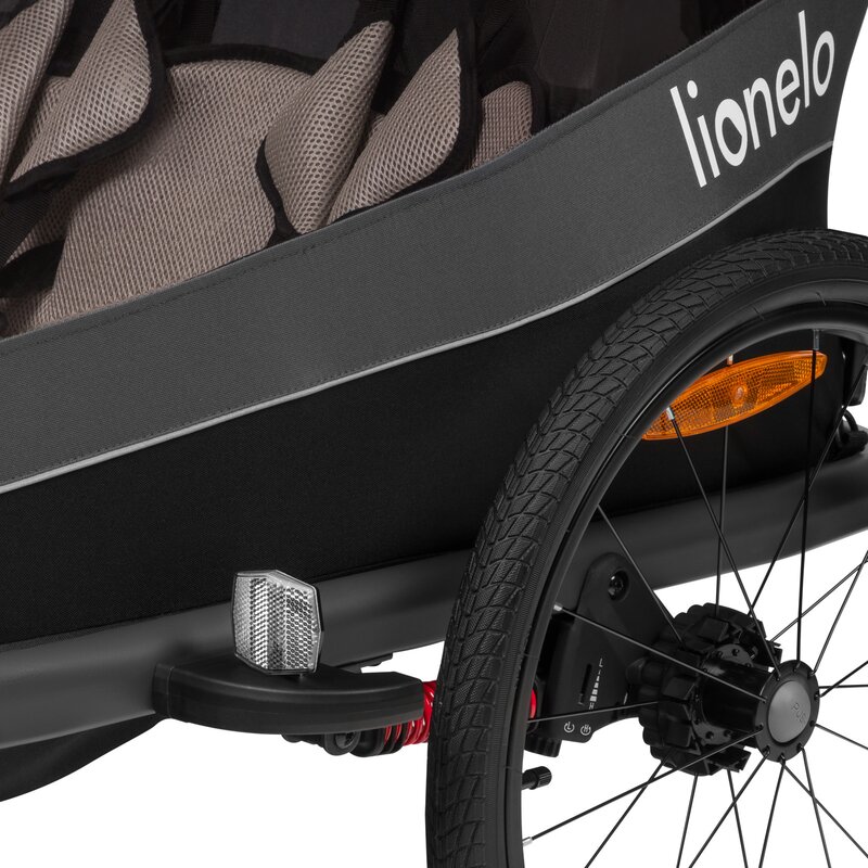 Carucior si remorca de bicicleta Lionelo Cama multifunctional cu sistem de absorbtie a socurilor SIQ gri