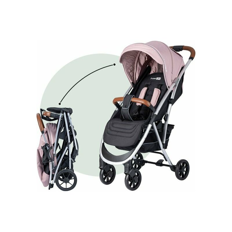 Carucior sport FreeON pliabil automat Lux Dirty PinkBlack - 3